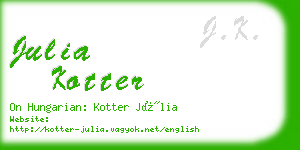 julia kotter business card